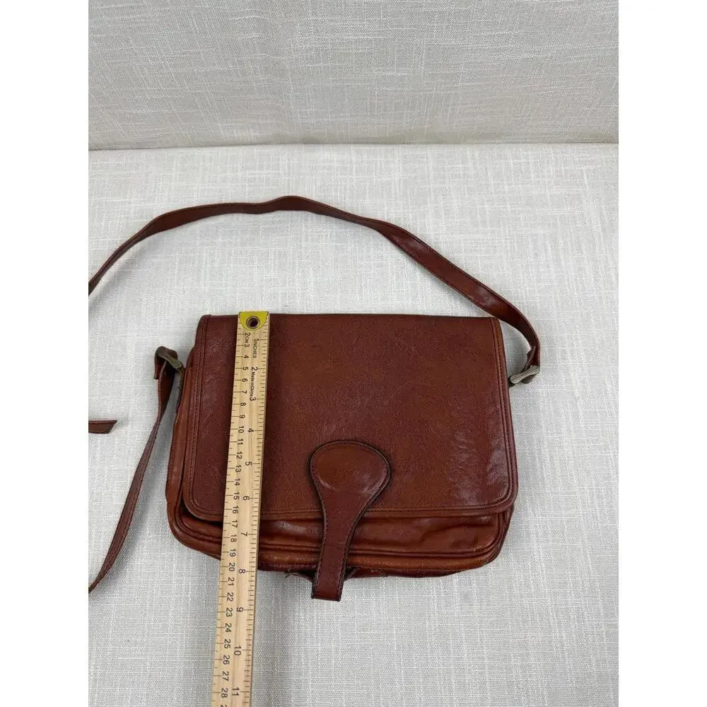 Vintage Brown Leather‎ Womens Shoulder Bag - Picture 9 of 9